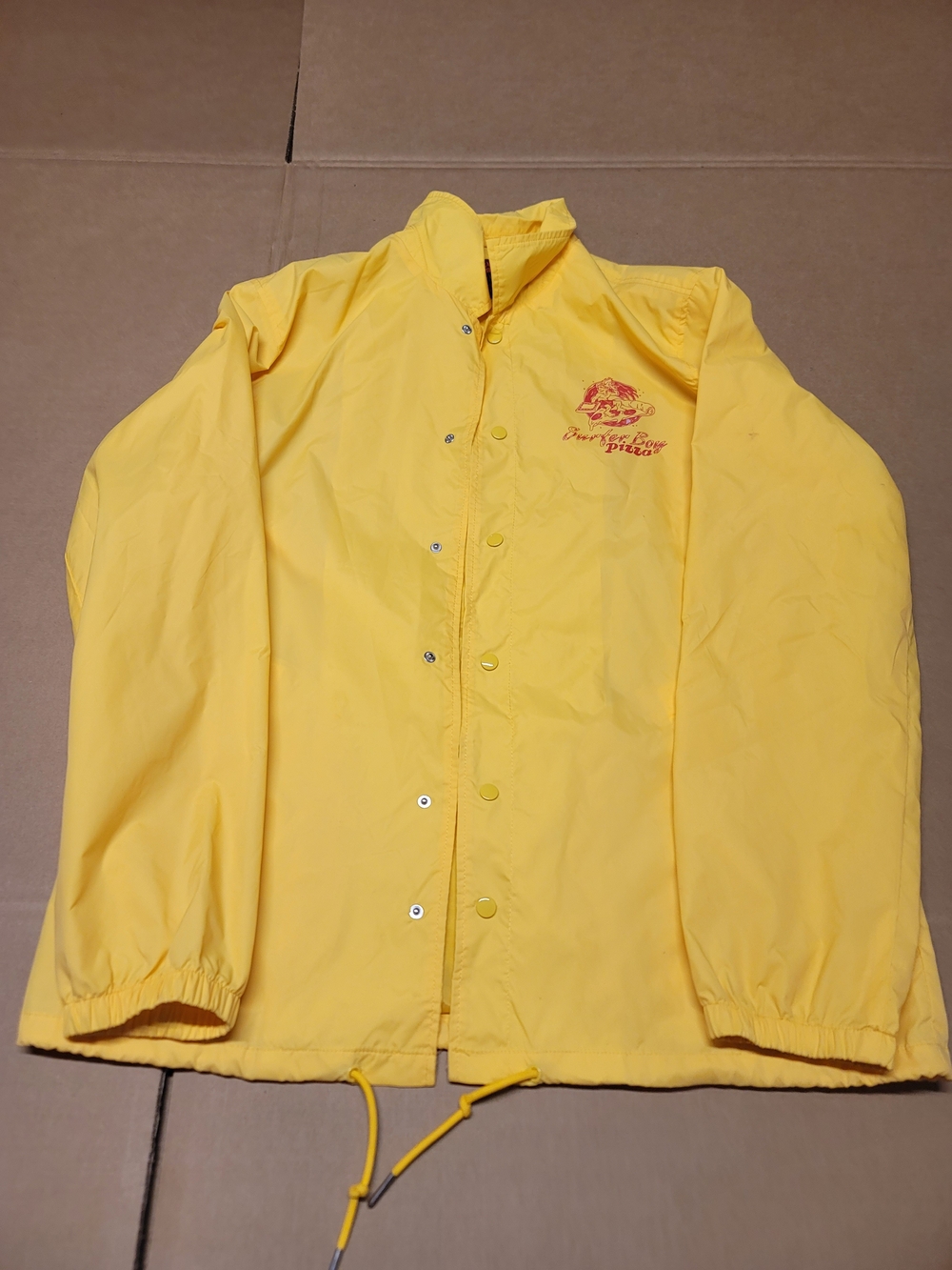 Netflix Yellow Men's Raincoat with Red Chest Emblem